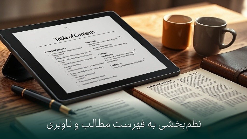 نظمبخشی به فهرست مطالب و ناوبری